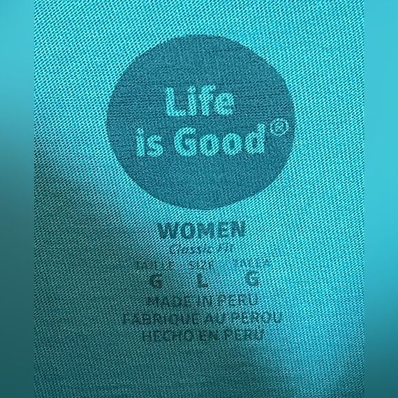Life Is Good Top Football Theme Women’s Classic Fit T-shirt - Picture 3 of 6